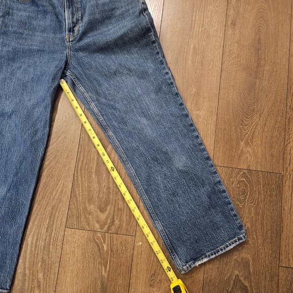 Abercrombie & Fitch Women's Blue Vintage Straight Leg High Rise Sz 29 / 8 Short - Picture 12 of 14